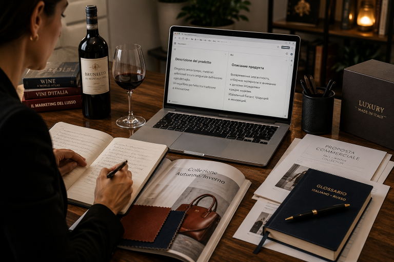 La specificità della traduzione commerciale nei mercati internazionali del lusso e del vino
